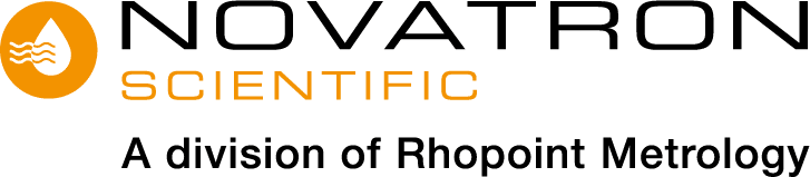 Novatron Scientific Logo including a division of Rhopoint Metrology tagline